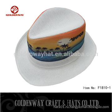 Оптовые широкие белые белые шляпы Fedora